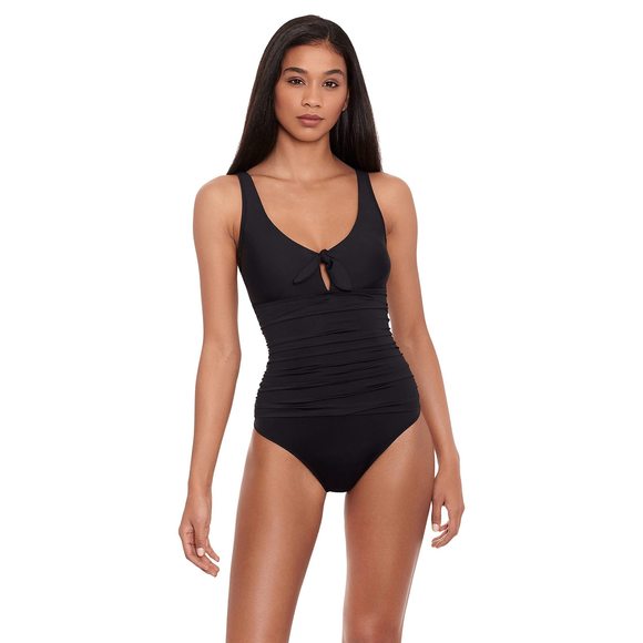 Lauren Ralph Lauren Other - Lauren Ralph Lauren Beach Club Solid Tie Front Underwire One-Piece Black 10